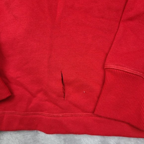 Vintage 2007 Russell Athletic Men’s Medium Vented Fleece Cadet Jacket Tango Red - Picture 2 of 9
